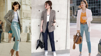Bộ đôi quần jeans + áo blazer tăng vẻ đẹp chỉn chu, trang nhã mặc đẹp quanh năm