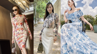 Trời đã hạ nhiệt, học Phương Oanh vợ Shark Bình diện váy hoa thanh lịch từ công sở tới dạo phố