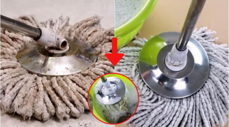 Cây lau nhà đen và bẩn đừng vứt đi: Ngâm vào nước này bụi bẩn sạch hết như mới, không tốn công sức