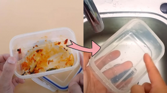 Ngâm hộp nhựa, hộp thủy tinh dính mỡ trong thứ nước này, cần kỳ cọ vẫn sạch bong