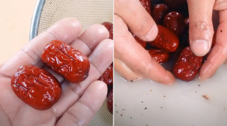 Táo đỏ khô không sạch như bạn nghĩ, làm bước này để rửa hết bụi bẩn, yên tâm sử dụng