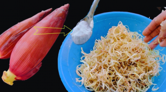 Thái hoa chuối xong ngâm ngay vào loại nước này đảm bảo trắng tinh, để lâu không thâm