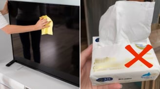 Vì sao tuyệt đối không được dùng giấy ăn để lau màn hình tivi?