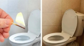 Chỉ cần 1 que diêm, hay 1 ít đá lạnh cho vào bồn cầu sẽ hết sạch mùi hôi