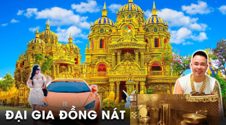 Ngắm lâu đài dát vàng của 'đại gia đồng nát' Nghệ An: Vàng phủ từ phòng khách đến nhà vệ sinh