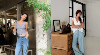 Công thức mix quần jeans ống rộng cho mùa hè: Mặc mát mà vẫn thời thượng