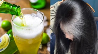 Cách gội đầu bằng bia giúp sạch gàu, mượt tóc, tóc con mọc ầm ầm