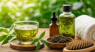 Cách dùng trà xanh đúng có thể hỗ trợ ngăn tóc bạc sớm, giảm rụng tóc và giúp tóc khỏe hơn