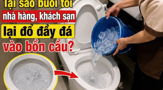 Tại sao buổi tối nhà hàng, khách sạn lại đổ đầy đá vào bồn cầu?
