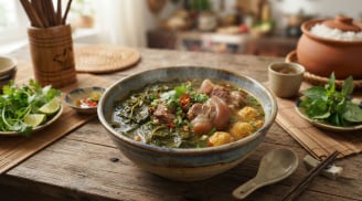 Cách nấu canh rau sắn móng giò ngon tại nhà