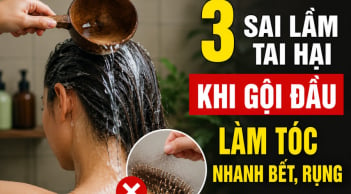3 sai lầm tai hại khi gội đầu làm tóc nhanh bết, rụng