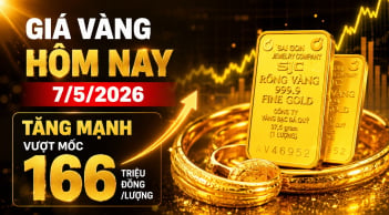Bảng giá vàng 9999 24K 18K SJC DOJI PNJ hôm nay 7/5/2026