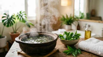 Cách dùng lá trà xanh giúp se khít lỗ chân lông, giảm dầu nhờn