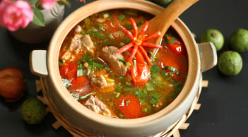Cách nấu canh sấu sườn non ngon
