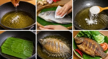 Rán cá không cần chảo chống dính vẫn vàng giòn: 5 mẹo đơn giản giúp cá không nát, không dính chảo