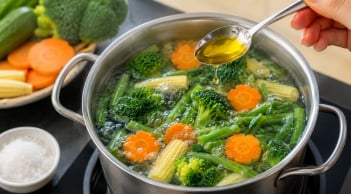 Vì sao nên cho một chút dầu ăn khi luộc rau củ?