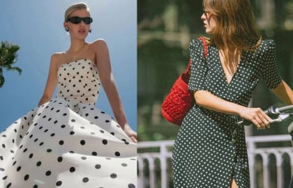 Váy chấm bi trở lại mạnh mẽ: Bí quyết diện họa tiết kinh điển mà không lo lỗi mốt