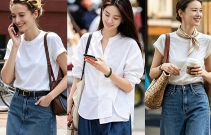 Mặc màu trắng mùa hè sao cho đẹp? Gợi ý phối đồ với xanh và xám để vừa thanh lịch vừa mát mắt