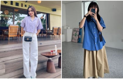Sơ mi ngắn tay trở thành 'vũ khí' trẻ hóa phong cách, mặc đi làm hay dạo phố đều đẹp