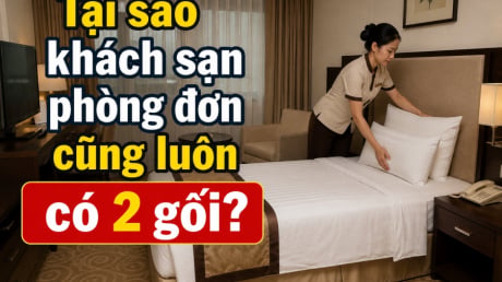 Tại sao khách sạn phòng đơn cũng luôn có 2 gối?