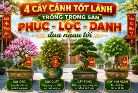 4 cây cảnh tốt lành trồng trong sân Phúc - Lộc - Danh đua nhau tới