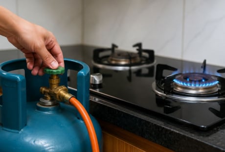 Tắt bếp gas trước hay khóa bình gas trước? Tưởng đơn giản mà nhiều người làm sai