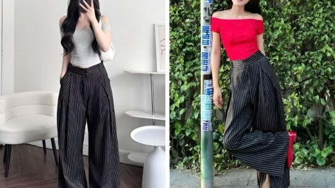 Quần sọc dọc ống suông – Bí quyết tôn dáng giúp vóc người cao ráo và thanh thoát hơn